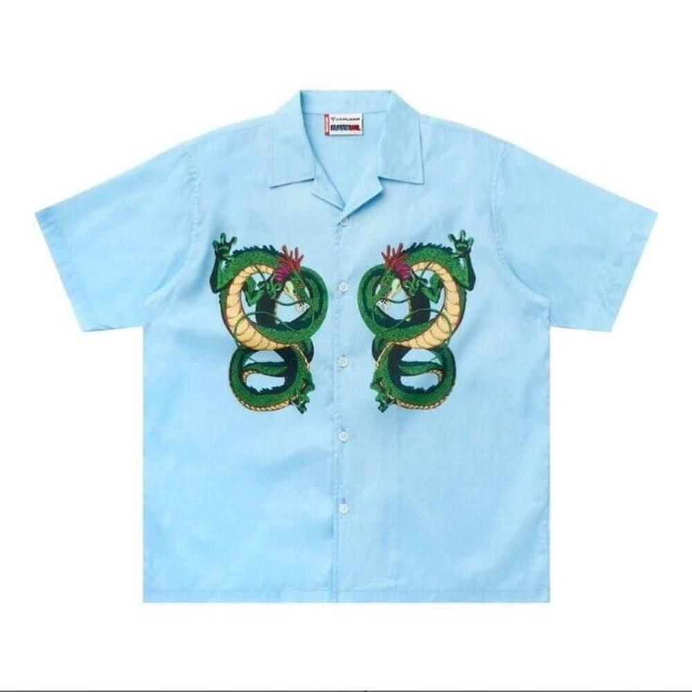 Hypland SHIRTS DB TWIN SHENRON BUTTON UP SHIRT (POWDER BLUE)